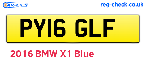 PY16GLF are the vehicle registration plates.