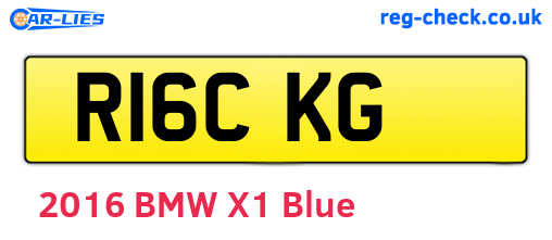 R16CKG are the vehicle registration plates.