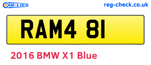 RAM481 are the vehicle registration plates.