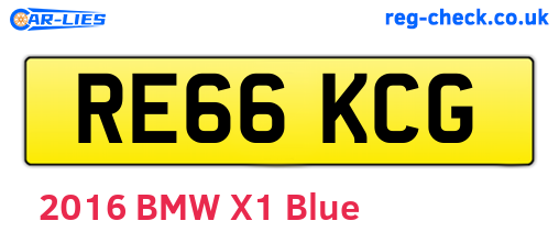 RE66KCG are the vehicle registration plates.