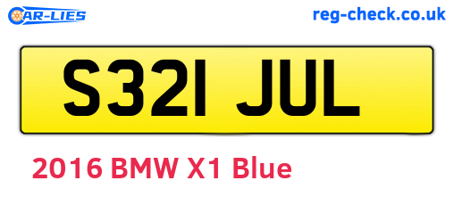 S321JUL are the vehicle registration plates.