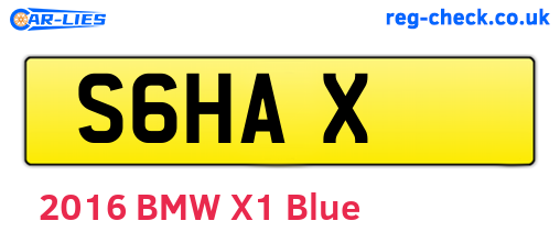 S6HAX are the vehicle registration plates.