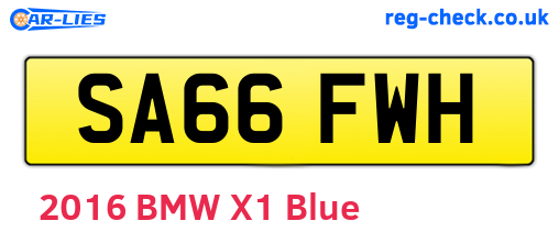 SA66FWH are the vehicle registration plates.