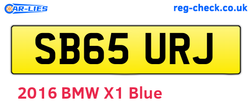 SB65URJ are the vehicle registration plates.