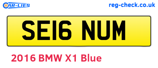 SE16NUM are the vehicle registration plates.