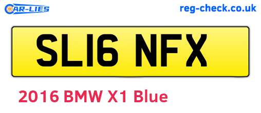 SL16NFX are the vehicle registration plates.