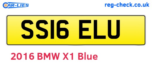 SS16ELU are the vehicle registration plates.
