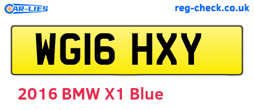 WG16HXY are the vehicle registration plates.