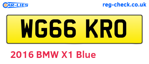 WG66KRO are the vehicle registration plates.