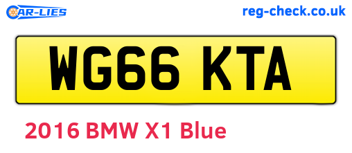 WG66KTA are the vehicle registration plates.