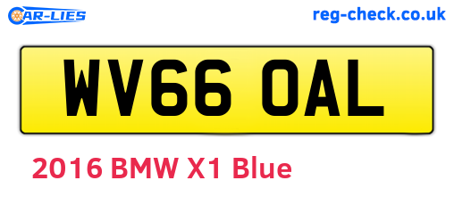 WV66OAL are the vehicle registration plates.