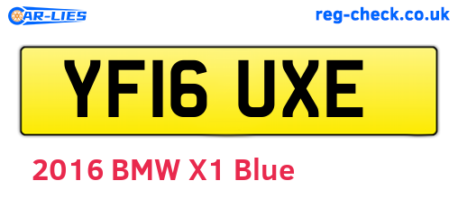 YF16UXE are the vehicle registration plates.