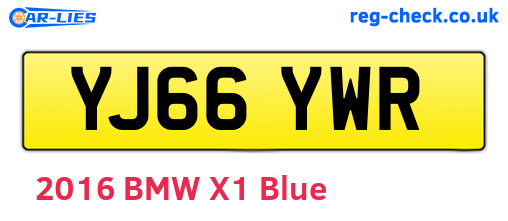 YJ66YWR are the vehicle registration plates.