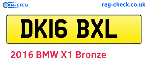 DK16BXL are the vehicle registration plates.