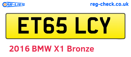 ET65LCY are the vehicle registration plates.