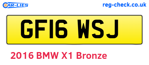 GF16WSJ are the vehicle registration plates.