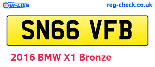 SN66VFB are the vehicle registration plates.