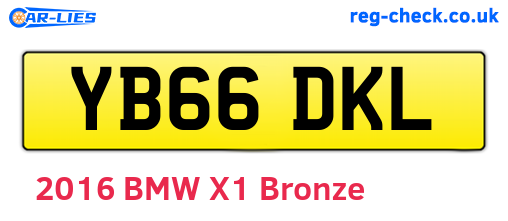 YB66DKL are the vehicle registration plates.