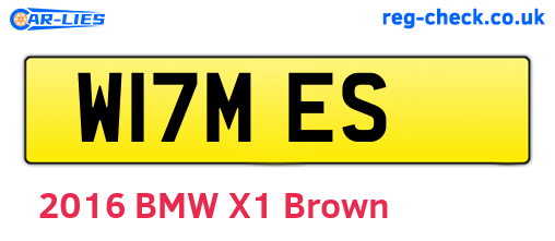 W17MES are the vehicle registration plates.