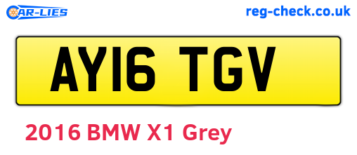 AY16TGV are the vehicle registration plates.
