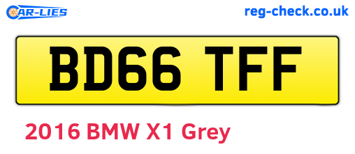 BD66TFF are the vehicle registration plates.