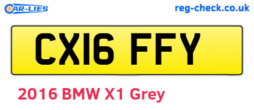 CX16FFY are the vehicle registration plates.