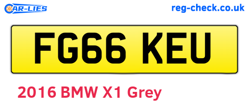FG66KEU are the vehicle registration plates.