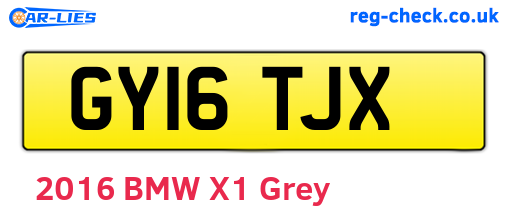 GY16TJX are the vehicle registration plates.