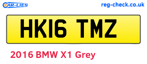 HK16TMZ are the vehicle registration plates.