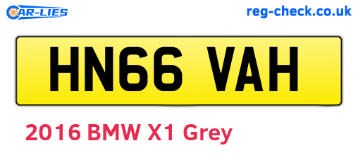 HN66VAH are the vehicle registration plates.