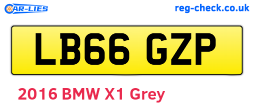 LB66GZP are the vehicle registration plates.