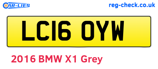 LC16OYW are the vehicle registration plates.