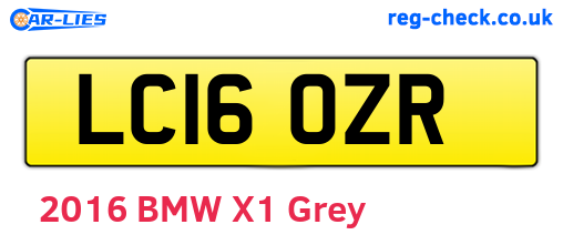 LC16OZR are the vehicle registration plates.