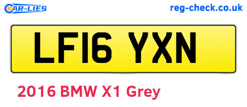 LF16YXN are the vehicle registration plates.