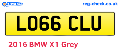 LO66CLU are the vehicle registration plates.
