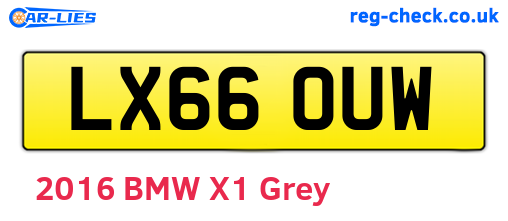LX66OUW are the vehicle registration plates.