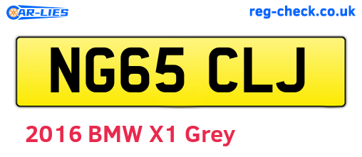 NG65CLJ are the vehicle registration plates.