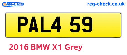 PAL459 are the vehicle registration plates.