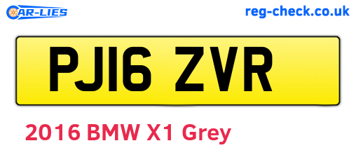 PJ16ZVR are the vehicle registration plates.