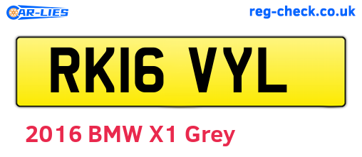 RK16VYL are the vehicle registration plates.
