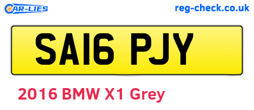SA16PJY are the vehicle registration plates.