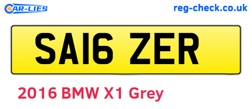 SA16ZER are the vehicle registration plates.