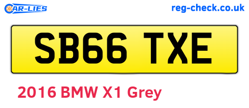 SB66TXE are the vehicle registration plates.