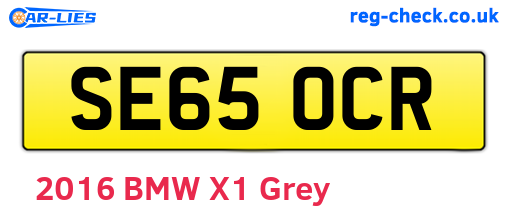 SE65OCR are the vehicle registration plates.
