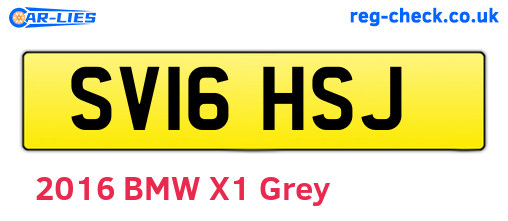 SV16HSJ are the vehicle registration plates.