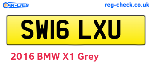 SW16LXU are the vehicle registration plates.