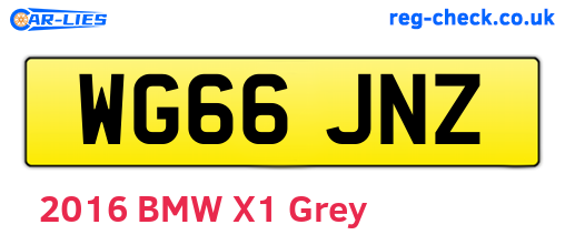 WG66JNZ are the vehicle registration plates.