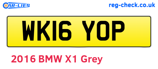 WK16YOP are the vehicle registration plates.