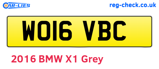 WO16VBC are the vehicle registration plates.
