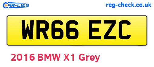 WR66EZC are the vehicle registration plates.